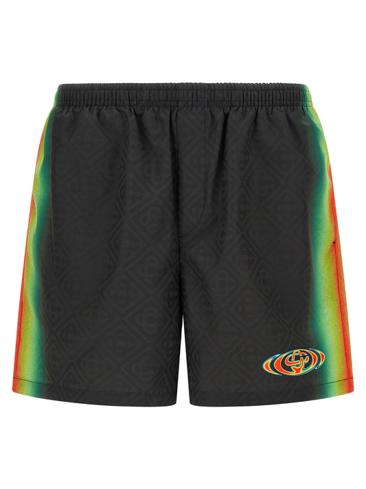 Swim Shorts by Casablanca for men in polyester multicolor, patterned, jacquard & print features a magnificent design, channeling the luxury vibe of Men's Polyester Swim Shorts.
