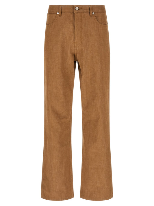 A.P.C. Brown Cotton Jeans Denim
