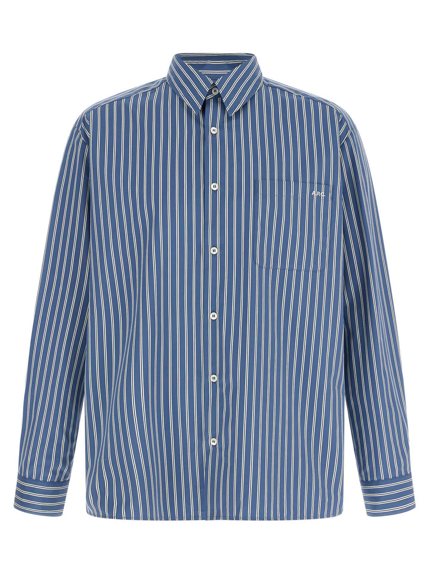 A.P.C. Blue Cotton Blouse