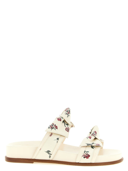 Alexandre Birman White Cowhide Slides