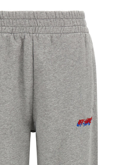 Off-White Gray Cotton Joggers (Workout Pants)