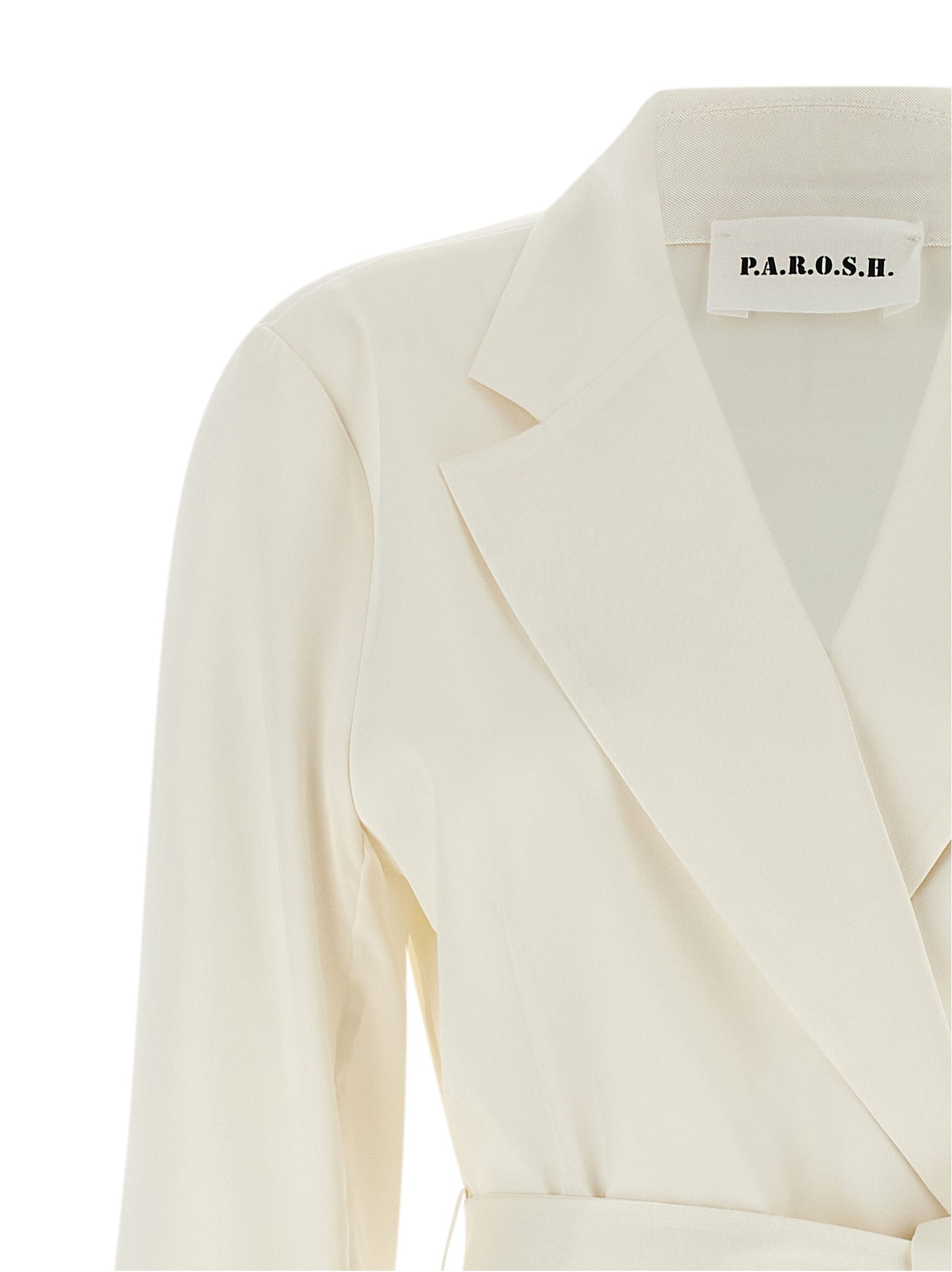 P.A.R.O.S.H. White Polyester Blazer