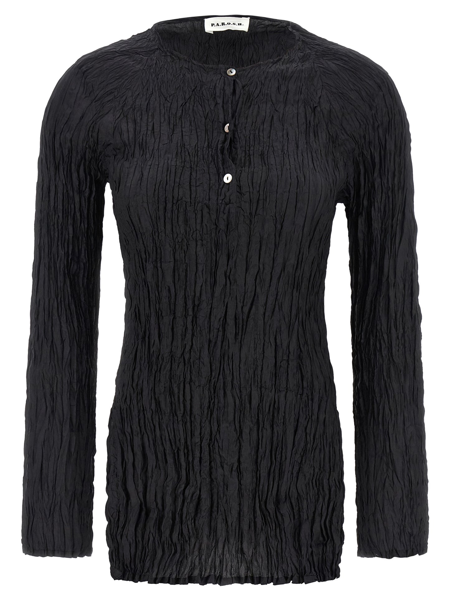 P.A.R.O.S.H. Black Silk Blouse