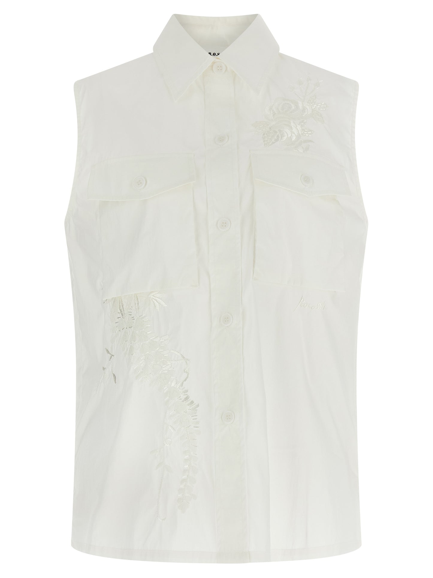 P.A.R.O.S.H. White Polyamide Blouse