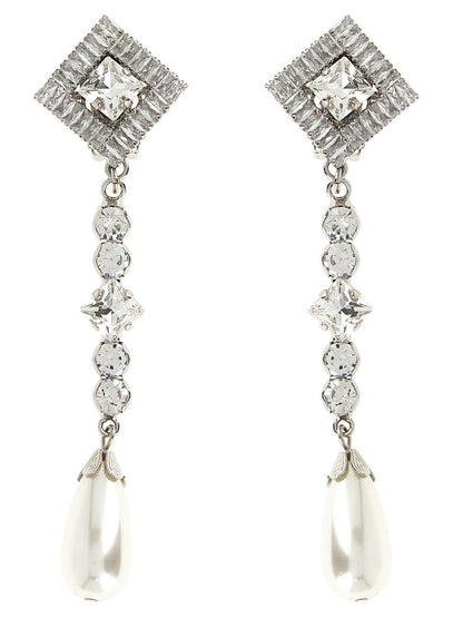 Alessandra Rich Silver Plastic Earrings