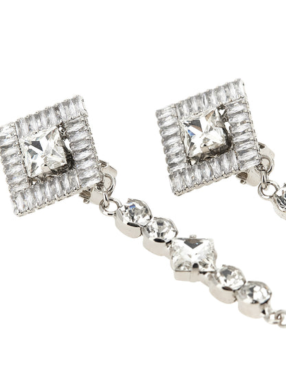Alessandra Rich Silver Plastic Earrings