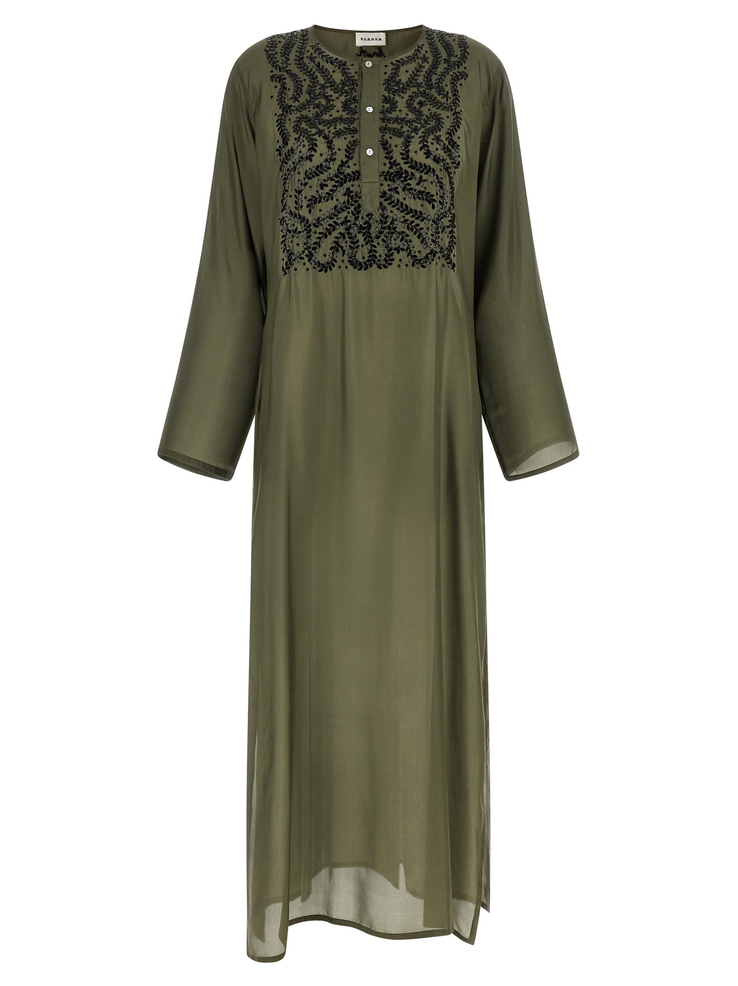 P.A.R.O.S.H. Bicolor Silk Long Dress