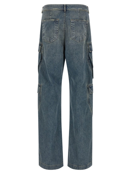 DRKSHDW Blue Cotton Cargo Pants