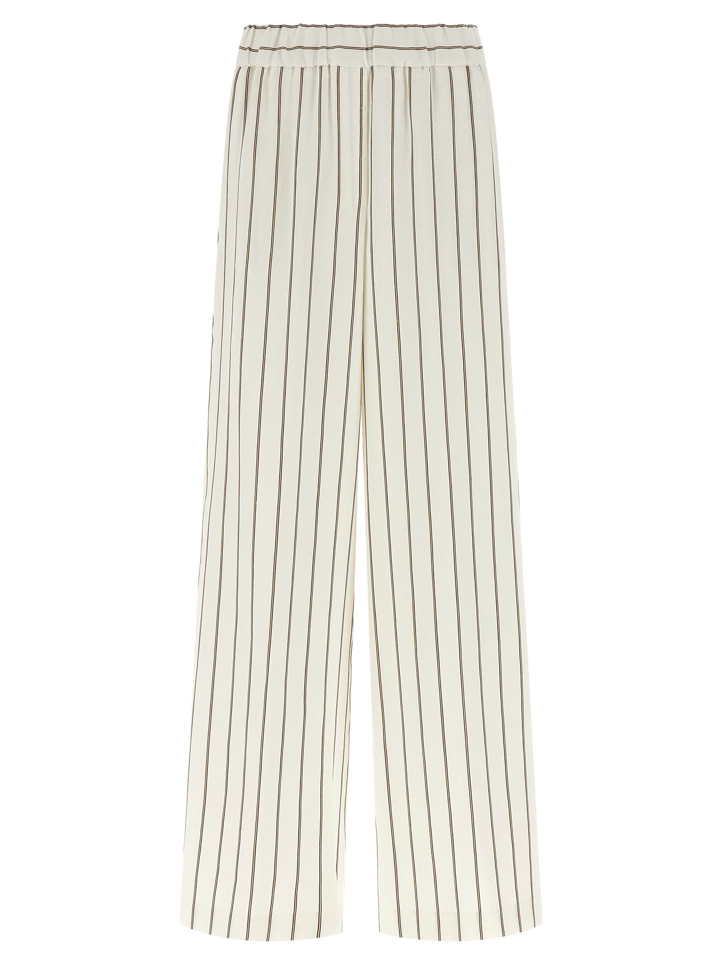 Peserico White Linen Casual Pants