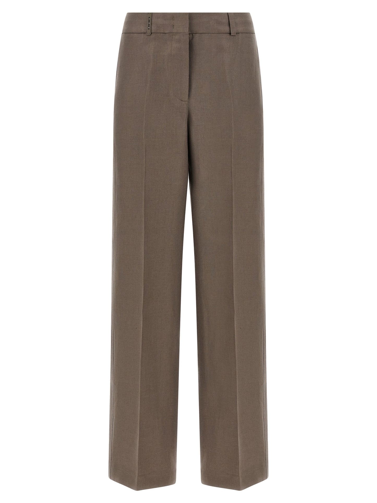 Peserico Brown Linen Pants