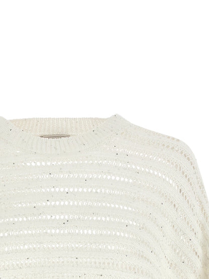Peserico White Cotton Cardigan