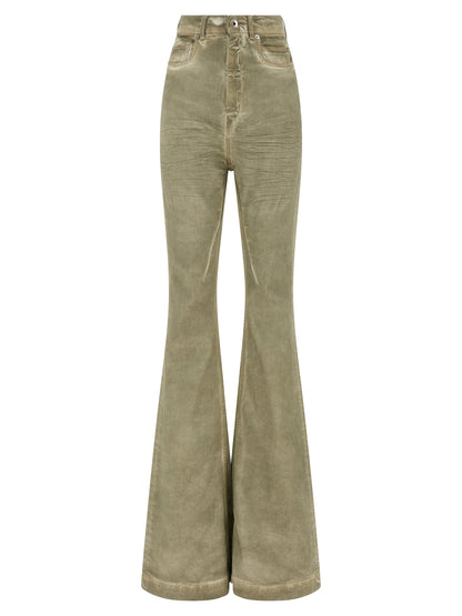 DRKSHDW Beige Cotton Bootcut Jeans