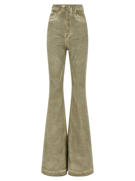 DRKSHDW Beige Cotton Bootcut Jeans