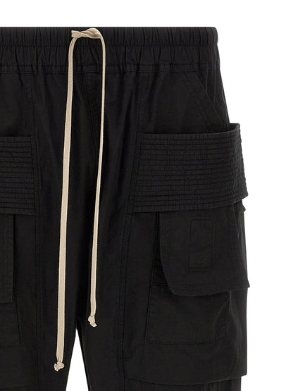 DRKSHDW Black Cotton Cargo Pants