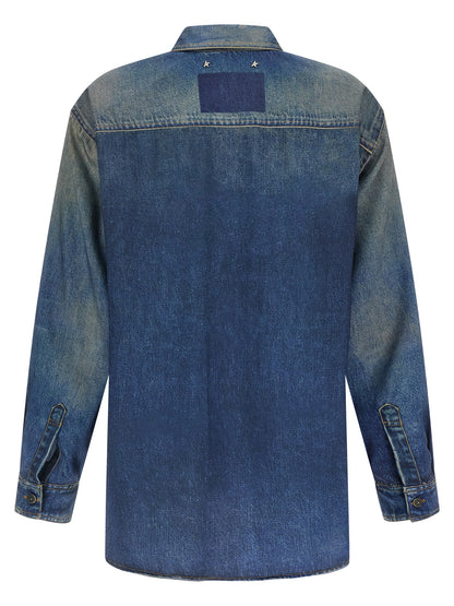 Golden Goose Blue Polyester Blouse