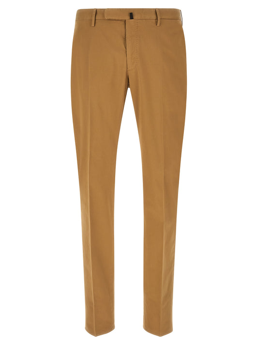 Trousers by Incotex for men in stretch cotton brown presents a smart silhouette, meticulously detailed with a smart , a smart long, and a smart .