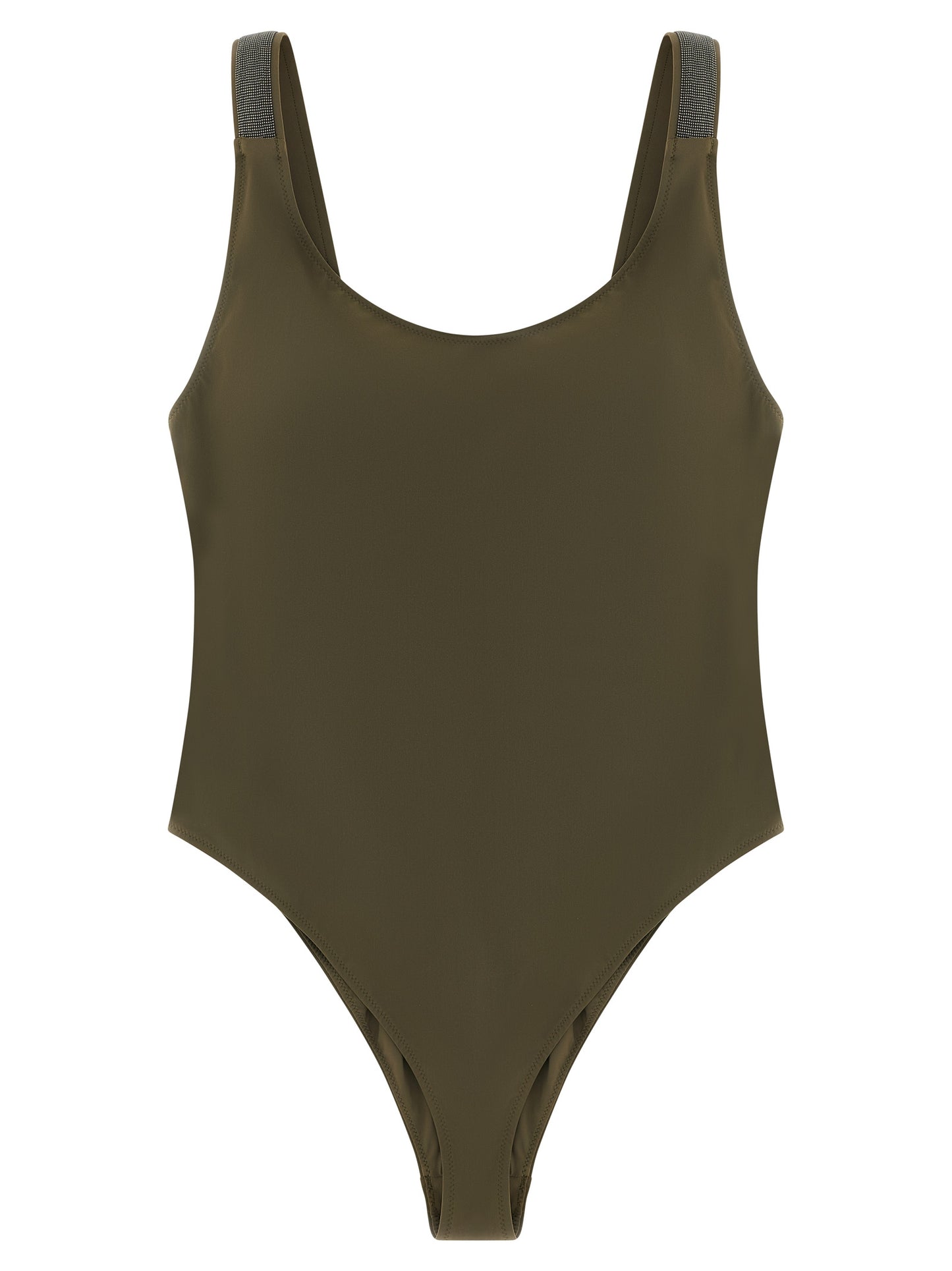 Brunello Cucinelli Bicolor Polyamide One-Piece Swimsuit