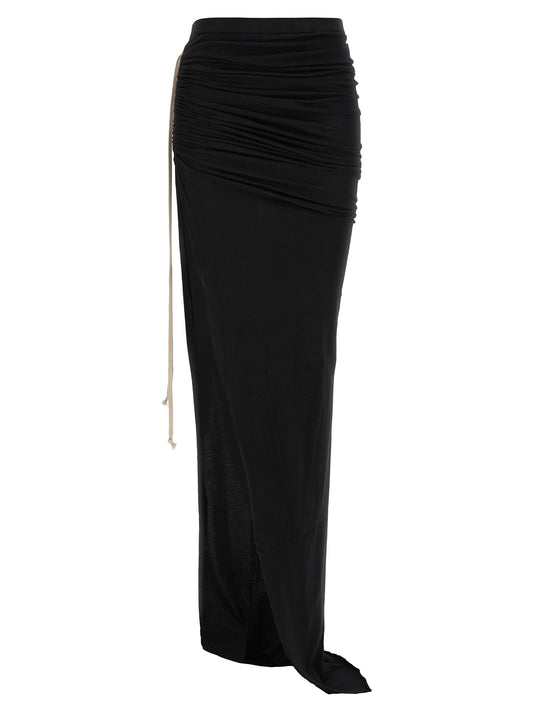 DRKSHDW Black Cotton Mini Skirt