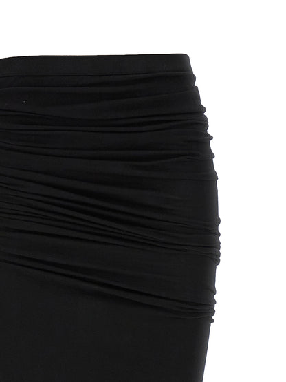 DRKSHDW Black Cotton Mini Skirt