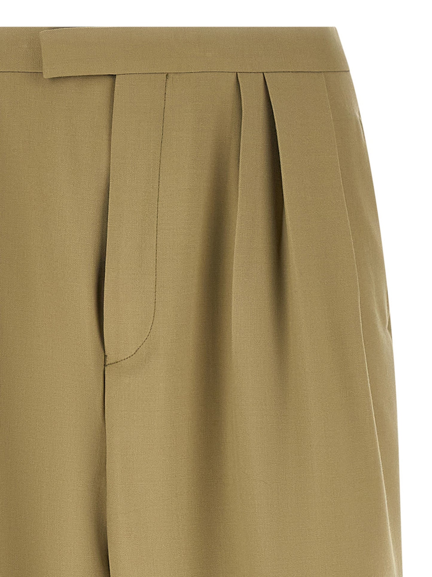 Dries Van Noten Bicolor Wool Casual Pants