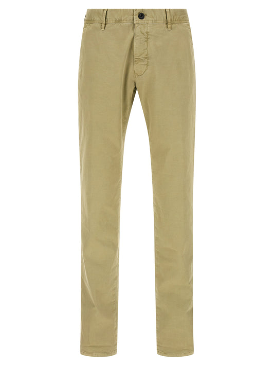 Casual Pants by Incotex for men in stretch cotton bicolour & green features an sophisticated low rise and straight-leg with a precise long, creating a sophisticated and sophisticated silhouette.