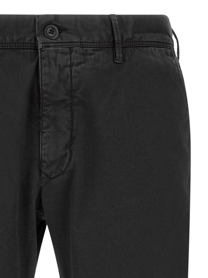 Incotex Black Cotton Casual Pants