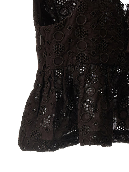 PINKO Brown Cotton Blouse