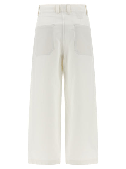 Brunello Cucinelli White Cotton Chino Pants