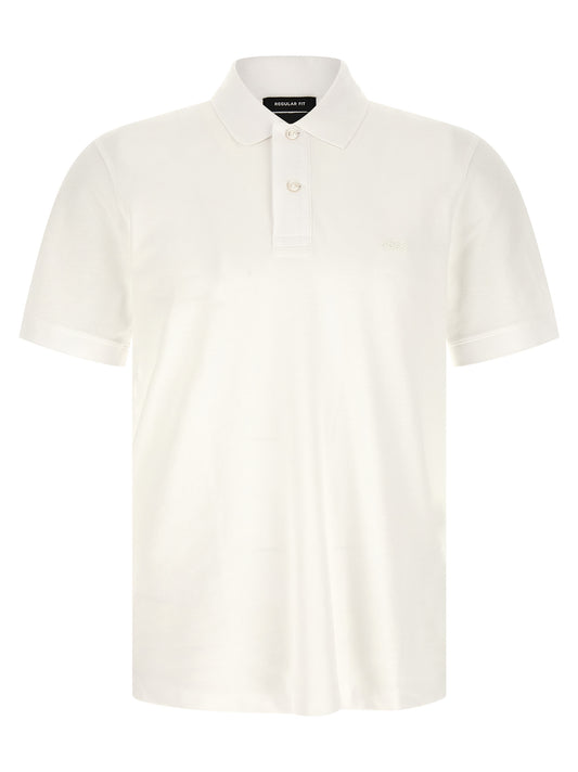 Hugo Boss White Cotton Polo Shirt