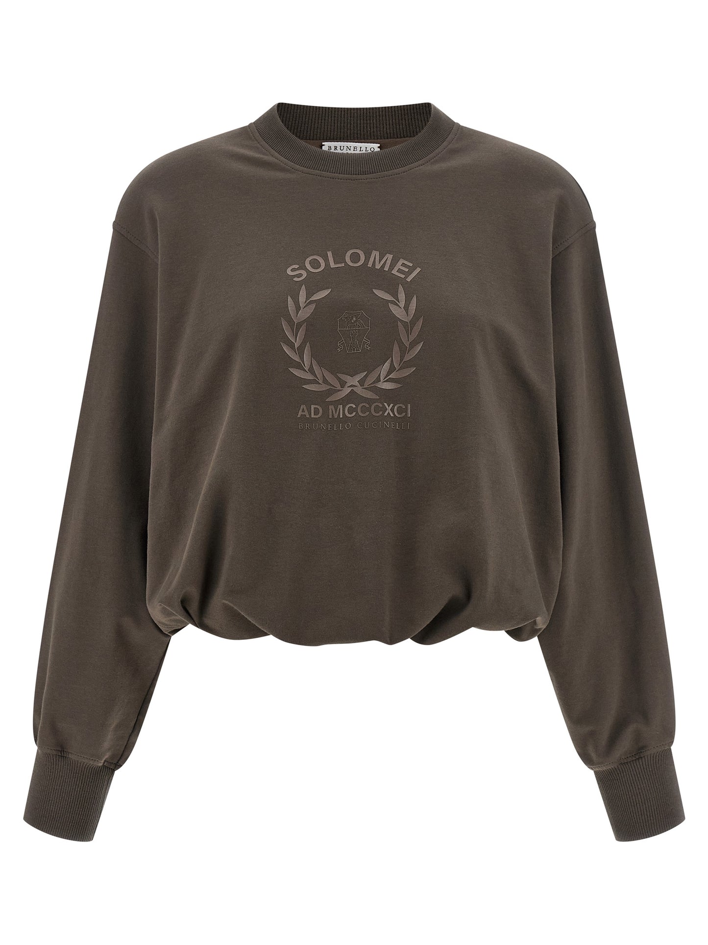 Brunello Cucinelli Brown Cotton Sweatshirt