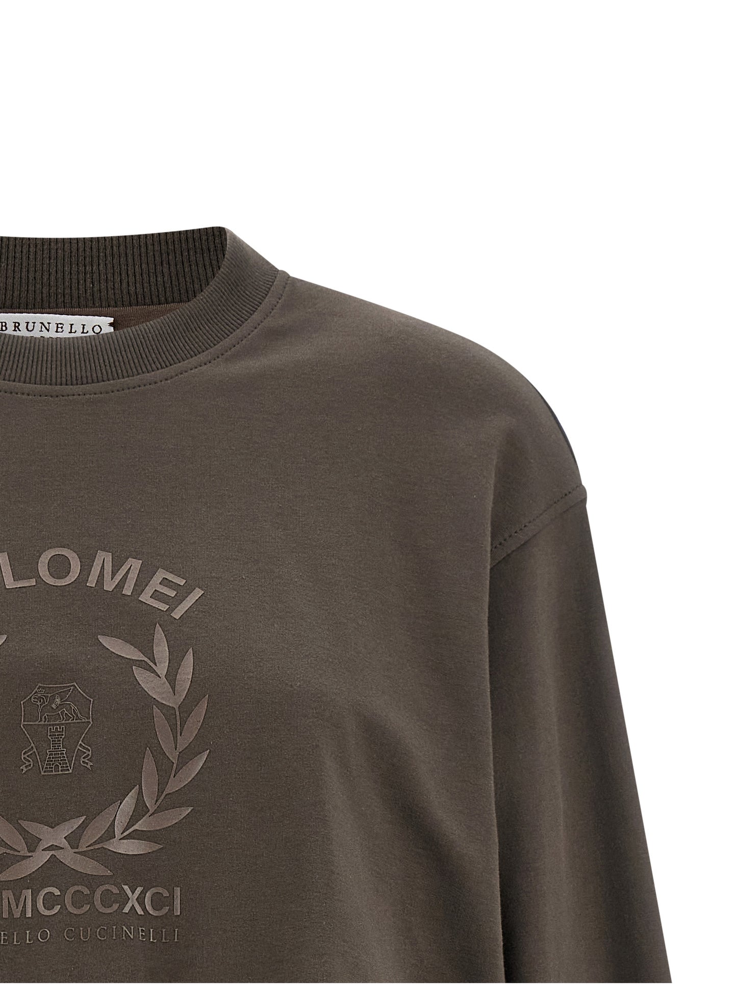 Brunello Cucinelli Brown Cotton Sweatshirt