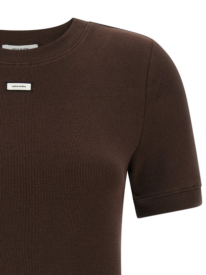 Entire Studios Brown Cotton T-Shirt