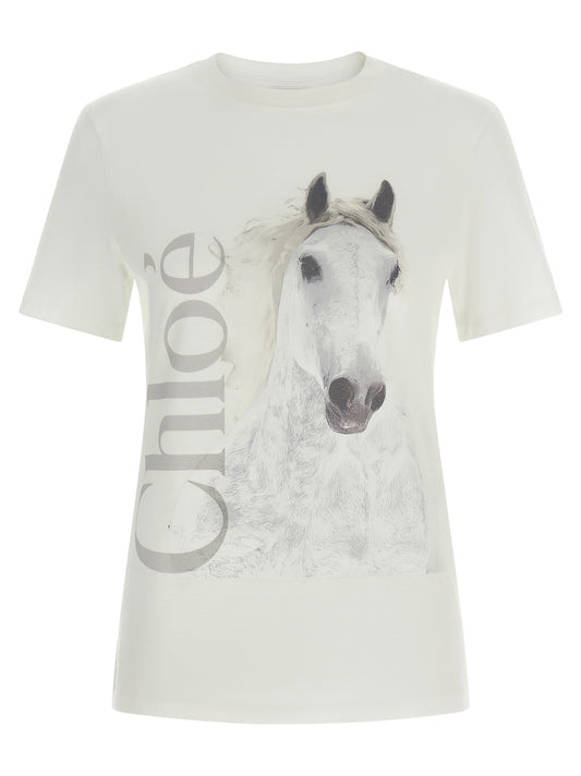 Chloé White Cotton T-Shirt