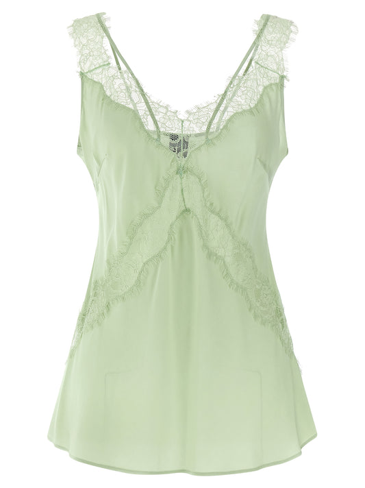 Blouse by PINKO for women in viscose twill bicolour & green features an polished silhouette, showcasing a sophisticated v-neck neckline and detail for a truly polished finish.