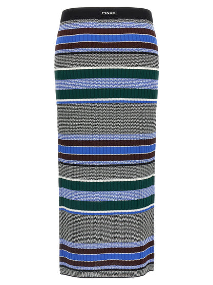 PINKO Multicolor Viscose Midi Skirt