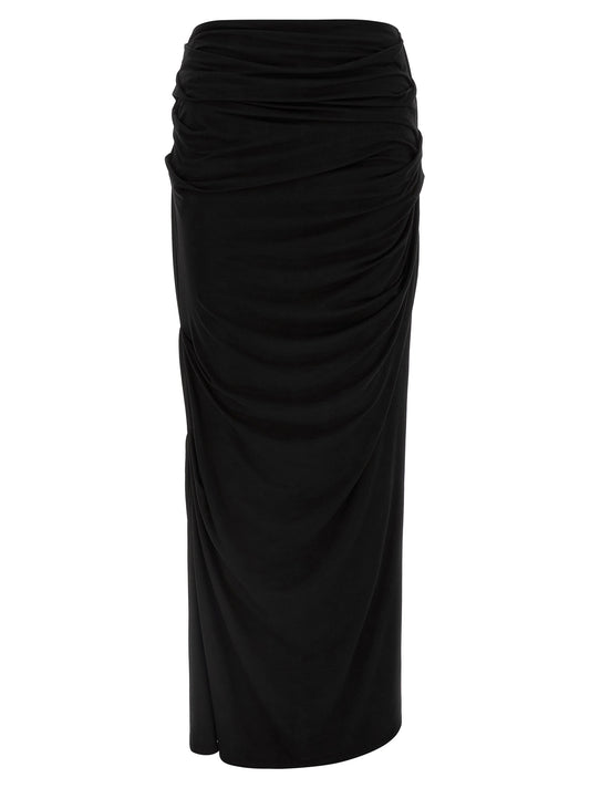 Entire Studios Black Viscose Mini Skirt