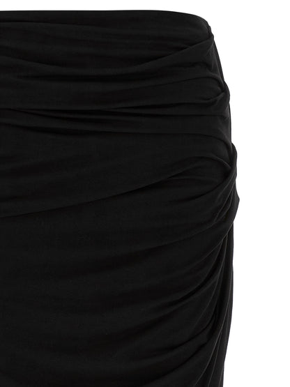 Entire Studios Black Viscose Mini Skirt
