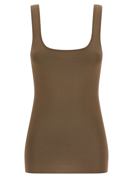 Entire Studios Brown Viscose Sleeveles T-Shirt
