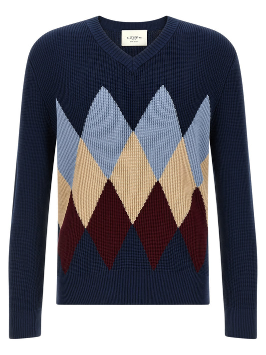 Ballantyne Blue Cotton Cardigan
