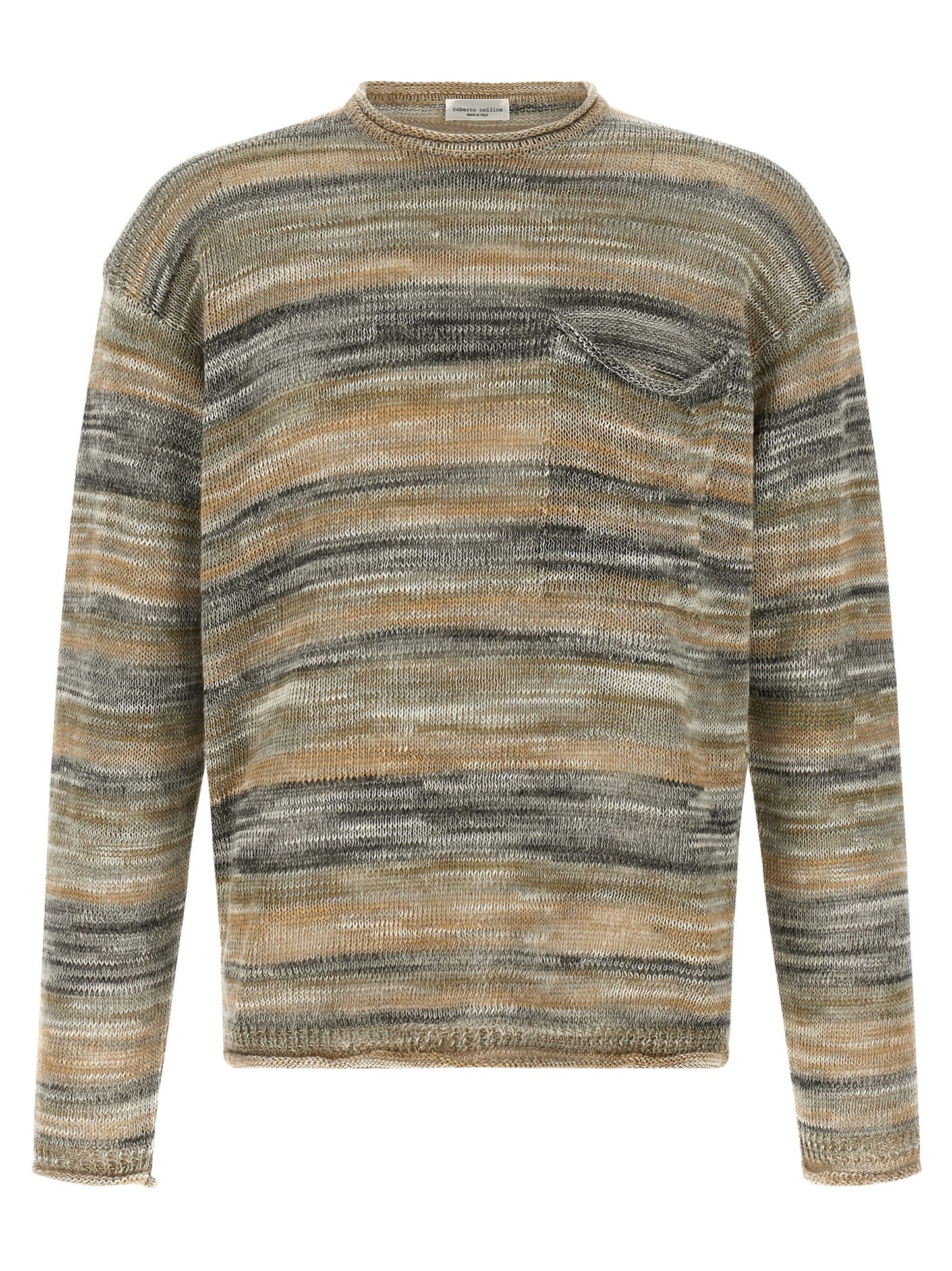Roberto Collina Gray Linen Cardigan