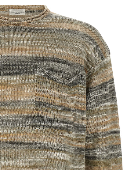 Roberto Collina Gray Linen Cardigan