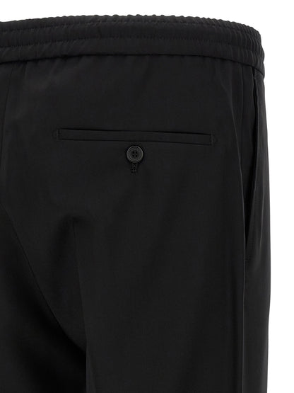 Incotex Black Virgin Wool Casual Pants