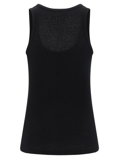 Isabel Marant Women's Wide Round Neck Cotton Tank Top - Black