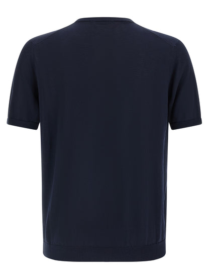 Roberto Collina Blue Cotton Cardigan