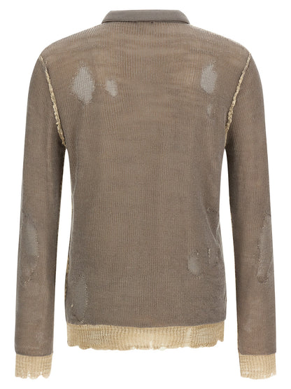 Diesel Gray Cotton Cardigan