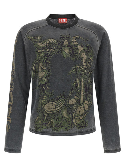 Diesel Gray Cotton Sportswear