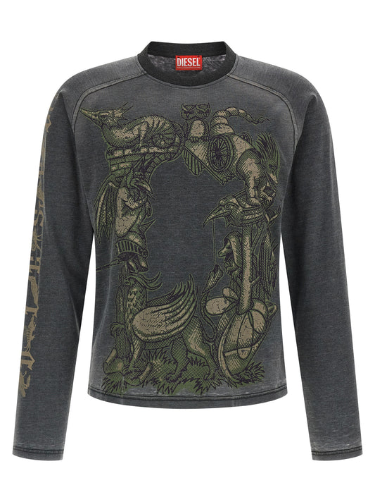 Diesel Gray Cotton Sportswear