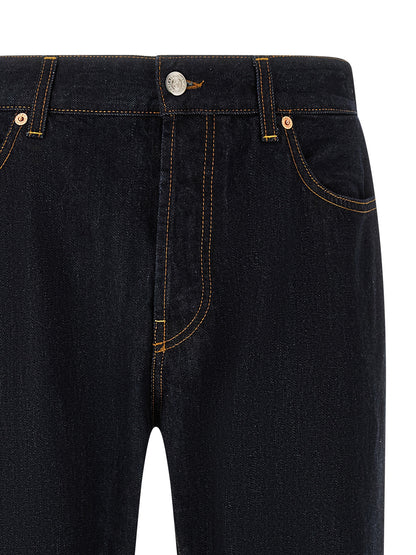 Department 5 Blue Cotton Straight-Leg Jeans