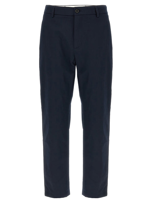 Trousers by Department 5 for men in stretch cotton blue & signature features an on trend silhouette, showcasing a sophisticated cropped with a cropped and for an on trend finish.