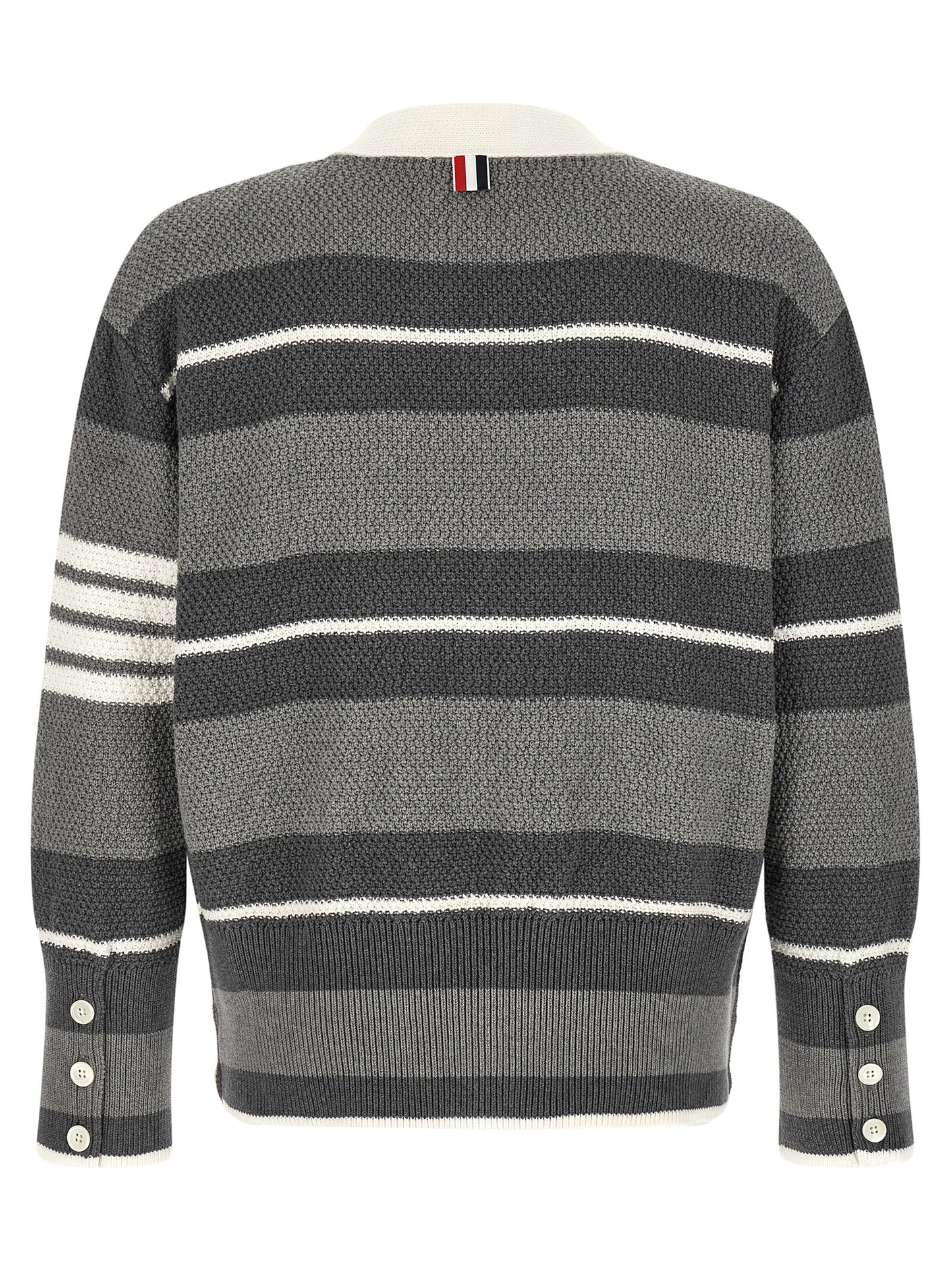 Thom Browne Gray Cotton Cardigan